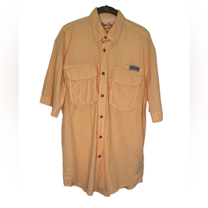 Bimini Bay‎ Outfitters Light Peach Short Sleeve Shirt Medium